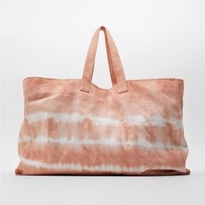 ZARA Extra Large Tie Dye Tote Bag